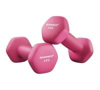 SONGMICS Hex Dumbbells Pair, 2 x 1 kg, Non-Slip PVC Coating