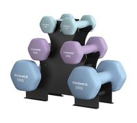Hex Dumbbells Set, Aqua + Ash Purple + Pale Blue