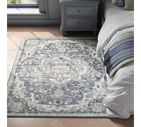 SONGMICS HOME Area Rug, 120 x 170 cm Rug for Bedroom, Non-Slip Carpet, Traditional Vintage Style, Home Decor, for Living Room, Kitchen, Dining Room, Machine Washable, Dove Grey TAR032G01