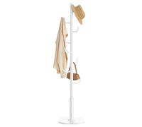 SONGMICS HOME Cactus-Shaped Coat Rack, 8 Hooks, 175.3cm Tall | Stand with Curved Ends, for Clothes, Hats, Bags, Matte White and Cloud White, Alan Collection RCR039W01