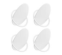 SONGMICS HOME Coat Hooks 4 Pack, Wall Hooks for Hanging Coats, Towels, Each Holds up to 5 kg, Egg-Inspired Design, for Living Room, Bedroom, Hallway, Pearl White LCR039W01