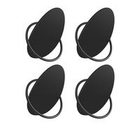 SONGMICS HOME Coat Hooks 4 Pack, Wall Hooks for Hanging Coats, Towels, Each Holds up to 5 kg, Egg-Inspired Design, for Living Room, Bedroom, Hallway, Ink Black LCR039B01