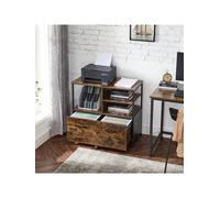Songmics Home Office File Cabinet, File Cabinet With Drawers And Open Shelves, A4 Letter Document Printer Stand With Wheels