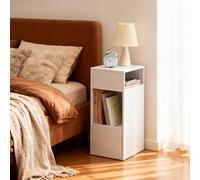 Slim Bedside Table Narrow Cabinet with Drawer, 2