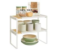 Spice rack set with extendable and stackable organiser shelves, 2