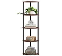 Songmics Home Superfast Toolless Assembly, 5-Tier Corner Shelf, Corner Shelving Unit, Corner Storage Stand, 38.3 X 27 X 139 Cm