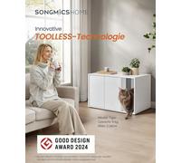 Songmics Home Superfast Toolless Assembly, Cat Litter Box Enclosure, Hidden Litter Box Furniture, Cat House