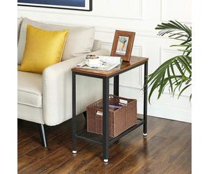 Songmics Industrial Side Table, End Table, Bedside Table With Mesh Shelf, Easy Assembly, Narrow And Space Saving In Living Room