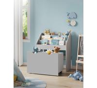SONGMICS Kids Toy Storage & Bookshelf with Wheels & Shelves in Grey SONGMICS Grey