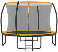 SONGMICS Kids Trampoline with Enclosure Net, Steel Frame, 10FT 305 cm Dia.