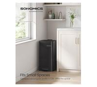 Songmics Kitchen Bin, 8-Gallon (30 L) Trash Bin, Steel Pedal Bin, With Inner Bucket, Soft Close And Stays Open