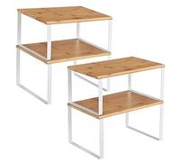 SONGMICS Kitchen Cupboard Organisers, Set of 4 Stackable Storage Shelves