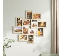 SONGMICS Large Multi Picture Wall Frame Family Photo Display Collection in Natural SONGMICS Natural