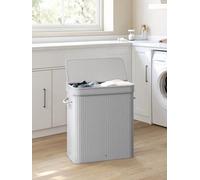 Songmics Laundry Basket, 2-Section Laundry Hamper With 2 Shelves, Pull-Out And Removable Liners, 2 X 46L