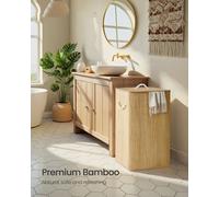 Bamboo laundry basket with lid and washable liner