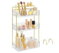 SONGMICS Makeup Organiser, 3-Tier Skincare Organiser, Customisable