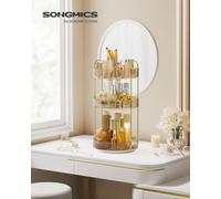 Songmics Makeup Organiser Rotating, 3 Tier Round Skincare Organiser, Customisable