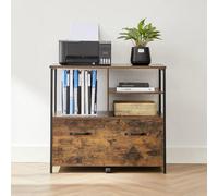 Songmics Mobile File Cabinet For Home Office, Filing Cabinet With Drawers And Open Shelves, For A4 And Letter Size Documents