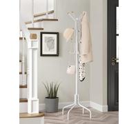 Songmics Modern Entryway Stand, Multi-Hook Metal Coat Organizer For Various Spaces, White
