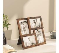 SONGMICS Multi Picture Wall Frame Set 4 Photo Display Gallery Collage in Brown SONGMICS Brown