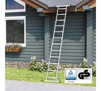 SONGMICS Multi Purpose Folding Ladder with 12 Steps & Metal Plates in Silver SONGMICS Silver