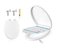 SONGMICS Oval-Shaped Toilet Seat, Soft Close, Quick Release