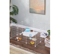 Songmics Pet Cage, Metal Enclosure, Fence For Hamsters, Rabbits, Modular Playpen, Small Animals