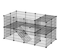 SONGMICS Pet Enclosure, LPI02H, 2 Levels, Modular Enclosure for Small Animals, H