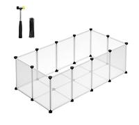 SONGMICS Pet Playpen with Floor, Small Animal Enclosure, 125 x 63 x 42 cm