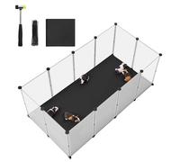 SONGMICS Pet Playpen with Floor, Small Animal Enclosure, 145 x 73 x 57 cm