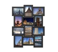 SONGMICS Photo Frame Multiple Pictures, 12 Collage Photo Frames for Wall, 4x6 Picture Frames, Wall Decor, Assembly Required, Ink Black RPF26BK