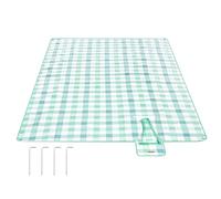 Picnic Blanket 200 x 200 cm, Green + White / 300 x 200 cm
