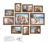 Songmics Picture Frames With 16 Mats, Set Of 10, Photo Frames With Two 8X10, Four 5X7, Four 4X6 Frames