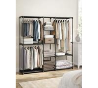 Songmics Portable Open Wardrobe, Clothes Rack, Freestanding Wardrobe With Clothes Rails And Fabric Shelves For Bedroom