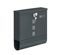 SONGMICS Post Box, Wall Mounted Letterbox, Viewing Windows, Nameplate