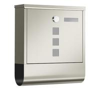 Wall-Mounted Mailbox, Silver / 10P x 30,8L x 33,8H cm
