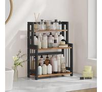 SONGMICS Premium 3 Tier Counter Storage Bamboo Structure Organizer in Brown SONGMICS Brown