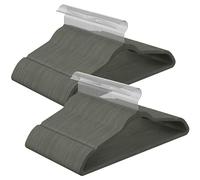 SONGMICS Set of 100 Velvet Hangers, 41.5 cm Wide, Space-Saving, High Load Capacity, with 360° Swivel Hooks, for Coats Shirts Suits, Silver and Grey CRF026G100