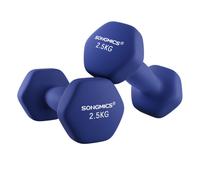 SONGMICS Set of 2 Dumbbells, 2 x 2.5 kg Hand Weights with Neoprene Coa