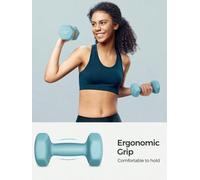 Songmics Set Of 2 Dumbbells, 2 X 2 Kg Hand Weights With Neoprene Coating, Hexagonal Dumbbells Pair