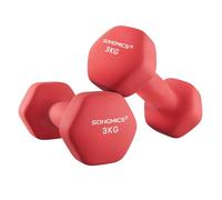 Songmics Set Of 2 Dumbbells - Red, Red