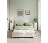 Songmics Set Of 2 Narrow Bedside Table With 2 Drawers, Open Compartment Left Or Right Flexible Mountable, Cloud White