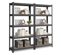 SONGMICS Set of 2 Shelving Units, Bundle | Heavy Duty Garage Shelving, Adjustable Storage Shelves, 650 kg Load Capacity, Metal Frame, COZORY Collection