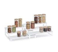 SONGMICS Set of 2 Spice Rack, Steel and Particleboard, 3 Shelves Each