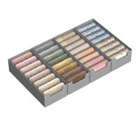 Set of foldable drawer organisers with dividers, 40 x 16 cm with Dividers