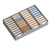 SONGMICS Set of 4 Underwear Drawer Organisers, Foldable | Clothes Drawer Organisers, for IKEA PAX Wardrobe, Divided, 50 x 22 x 10 cm, Dove Grey, TINA Collection RUS015G01