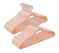 Set of 50 Velvet Hangers, 41.5 cm Wide, Space-Saving, High Load Capacity, with 360 Swivel Hooks, for Coats Shirts Suits, Pink and Rose Gold