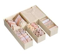 SONGMICS Set of 6 Drawer Organisers, Foldable Fabric Storage Boxes