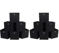SONGMICS Set of 6 Foldable Storage Boxes, 30 x 30 x 30 cm (Pack of 2)