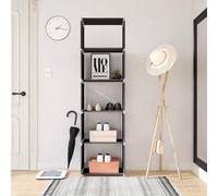 Songmics Shelf With 5 Open Cubes, Display Cabinet, Bookcase With Open Shelves For Home/studio/living Room Organiser, Black